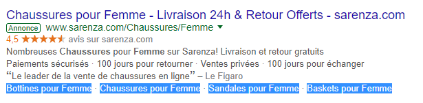 annonce publicitaire textuelle