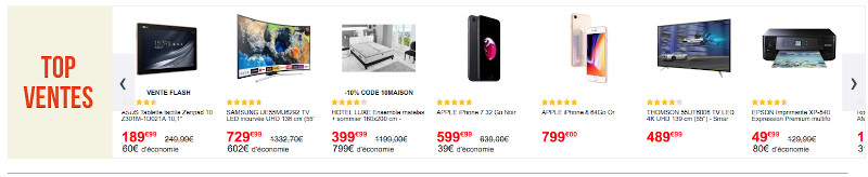 exemple meilleures ventes
