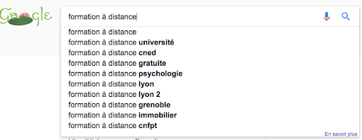Le système d’auto-complétion de Google pour trouver des mots-clés