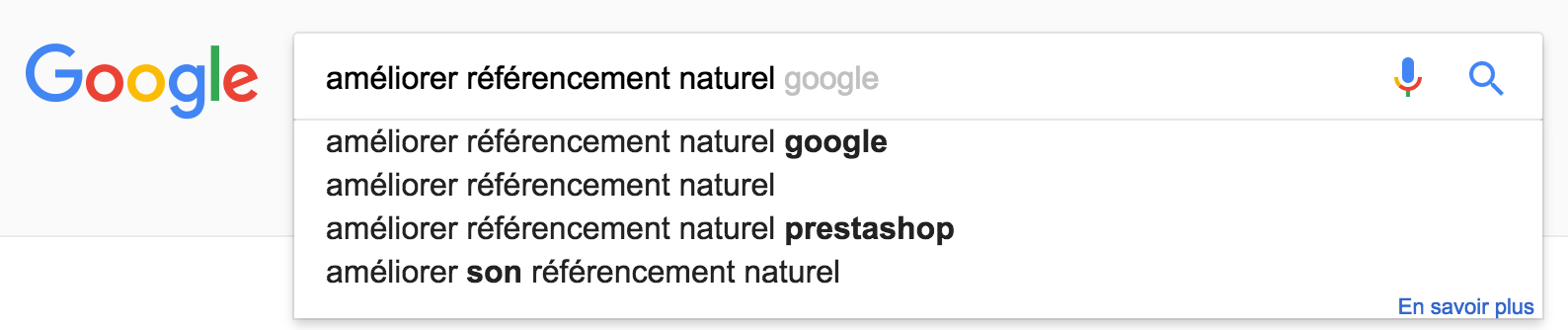 Suggestions Google